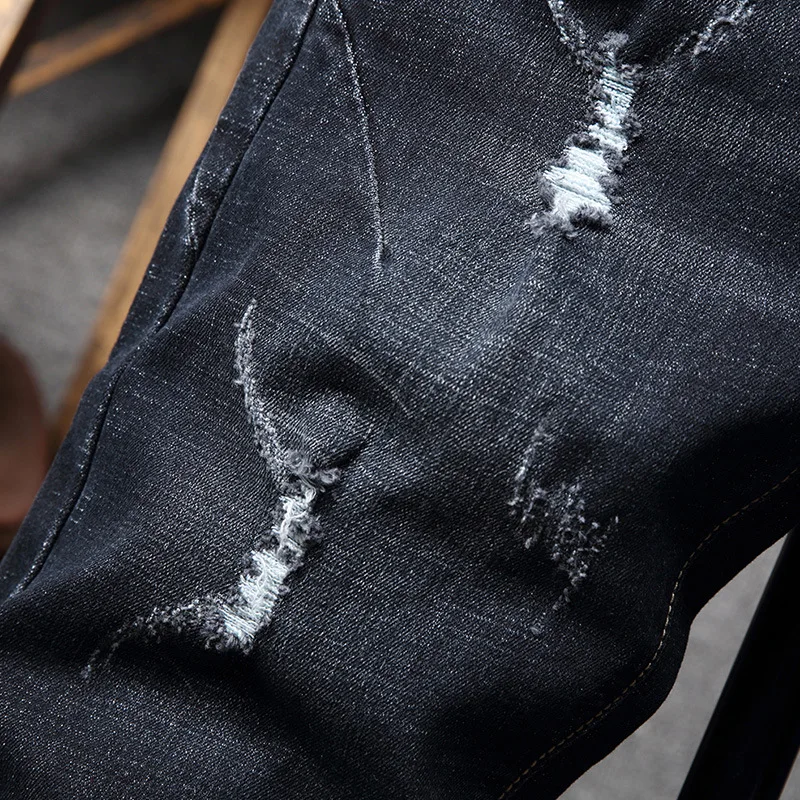 

Celana Pendek Jeans Pria New Korean Fashion Black Blue Jean Shorts Men Stretch Slim Straight Simple Leisure Men Jeans Shorts