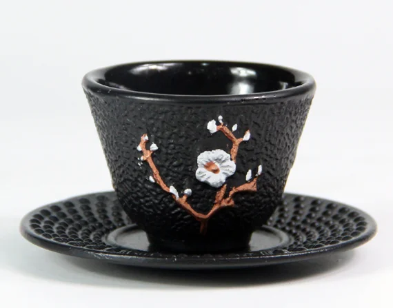 Чайная чашка с подставкой в комплекте японские чугунные чайные чашки подставки