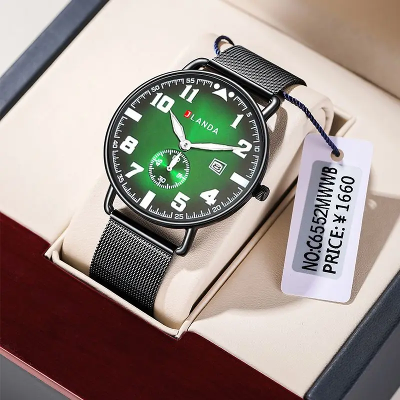 

JLANDA The New Business Style Men's Watch Quartz Watch Luminous Waterproof Casual Fashion Sport Mesh Stainless Steel Strap
