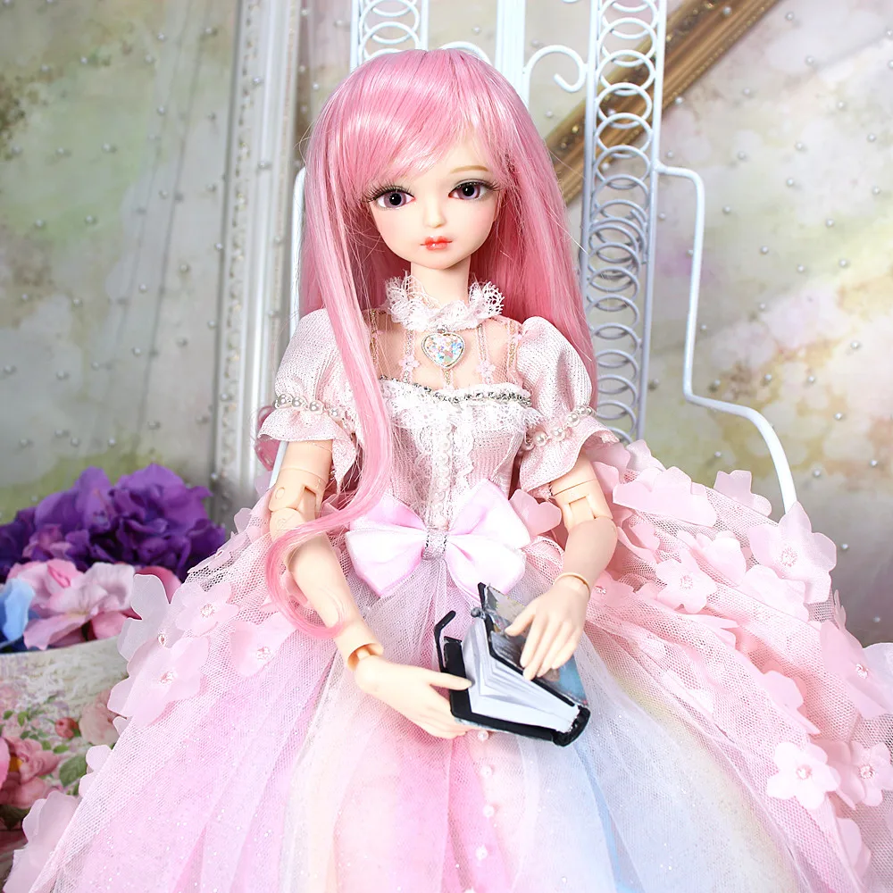 Шарнирная кукла Dream Fairy 1/4 45 см наряд для куклы Длинные розовые волосы шарнирное
