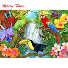 Алмазная живопись, животные, полная выкладка, 5D алмазная вышивка своими руками, птица стразы, мозаика, попугай, пейзаж, вышивка крестиком, домашний декор