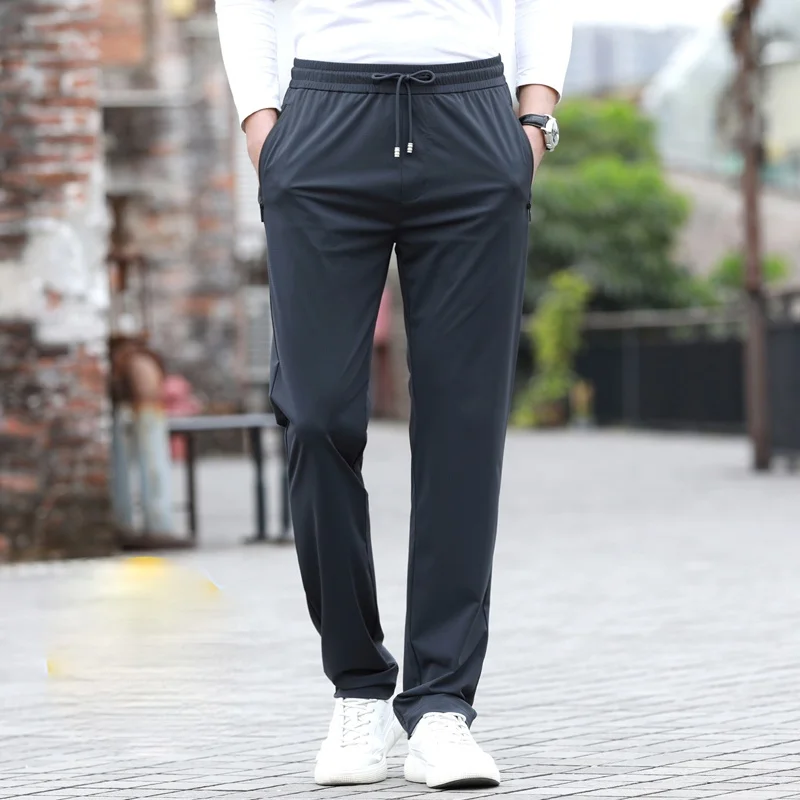 

2021 Spring Summer Quick Drying Joggers Sweatpants Men Casual Pants Male Gym Fitness Workout Trackpants Sport Track Pants D69