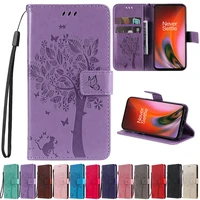 wallet tree embossing leather case for one plus nord 2 nord n200 nord ce n100 n10 9 pro 8 pro 8t 7 7t pro 6t anti drop flip case