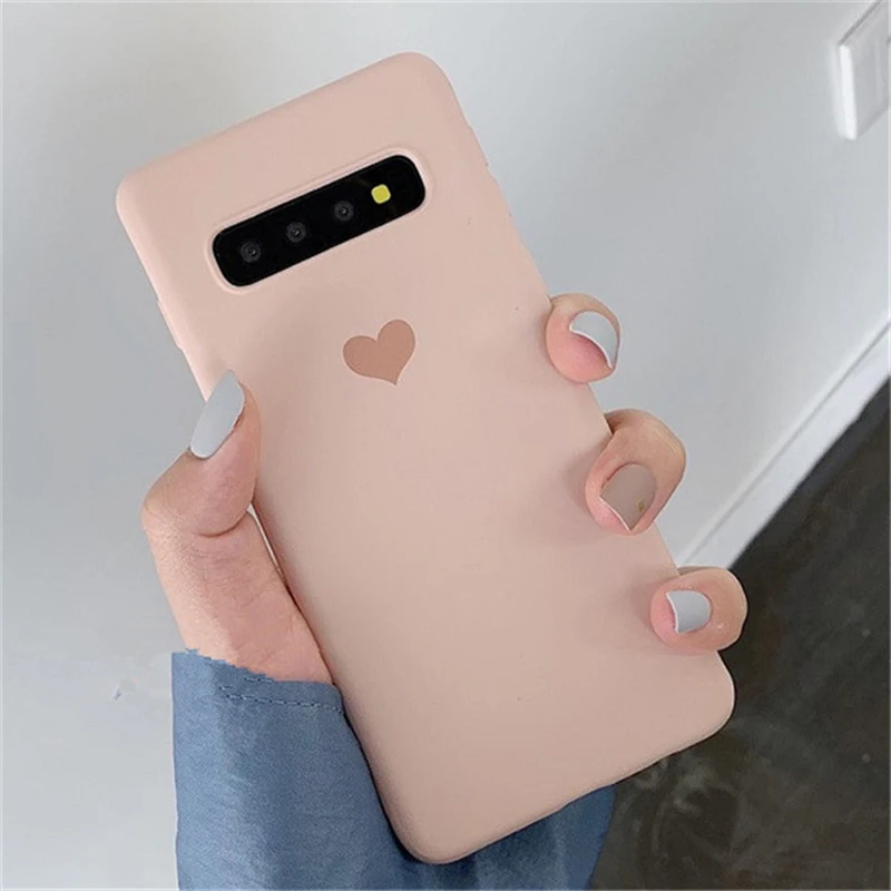 Мягкий ТПУ силиконовый чехол ярких цветов с сердечками для huawei P10 P20 P30 Pro mate 7 8 9 10 20
