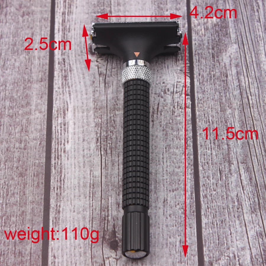 Бритва мужская регулируемая без батареи ручная бритва латунная с длинной ручкой