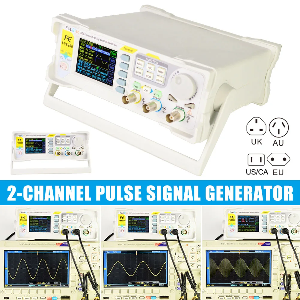 2 канала DDS Генератор импульсных сигналов произвольной формы счетчик частоты