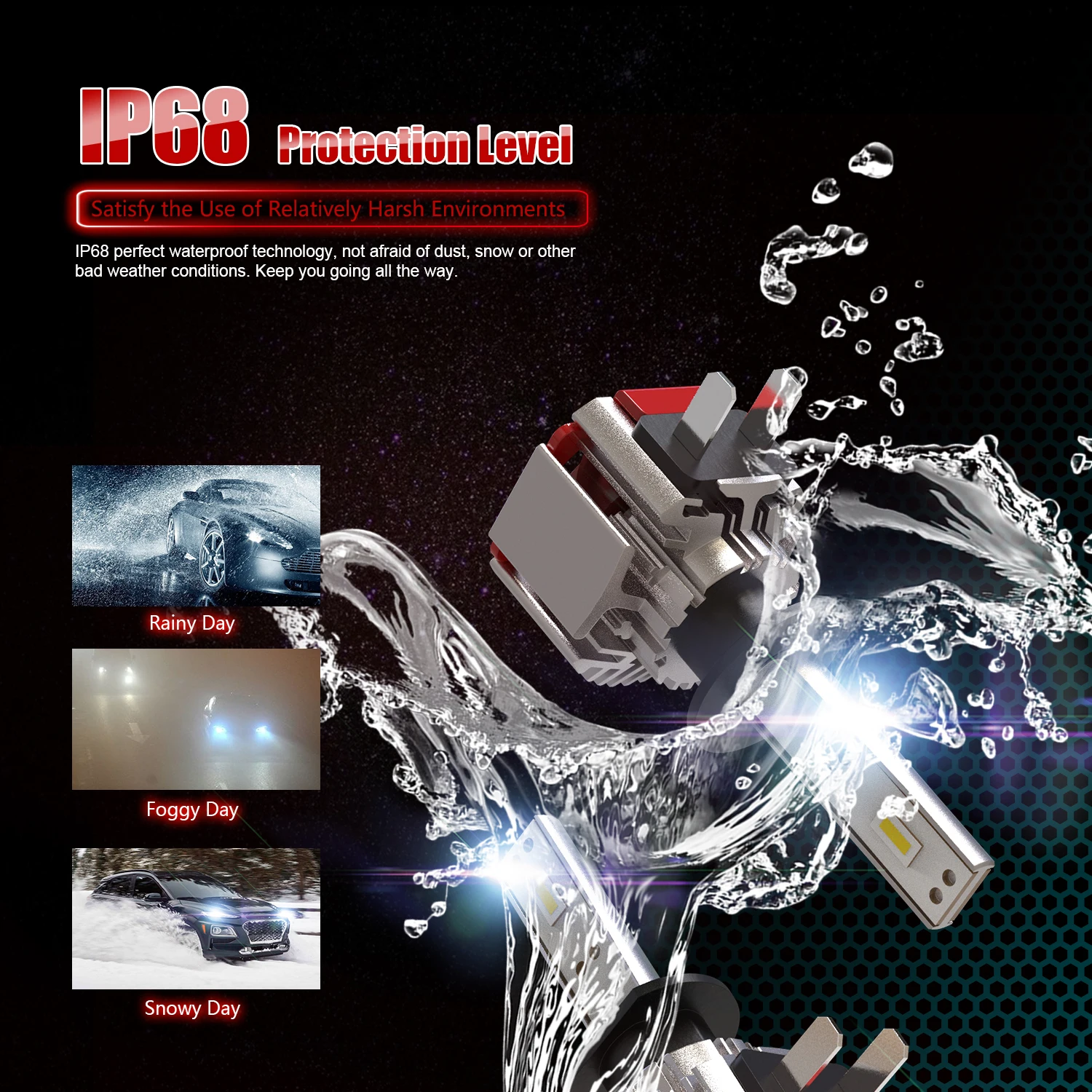 Автомобильный головной светильник H7 светодиодный супер яркий 60 Вт H1 HB3 9005 9006 HB4