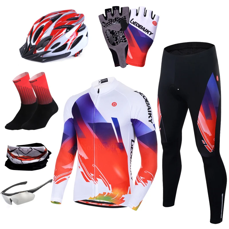 Новая Профессиональная велосипедная Одежда MTB велосипедная Джерси Набор для велоспорта мужская летняя одежда с длинным рукавом Женская велосипедная одежда 3D мягкий Велосипедное снаряжение костюм