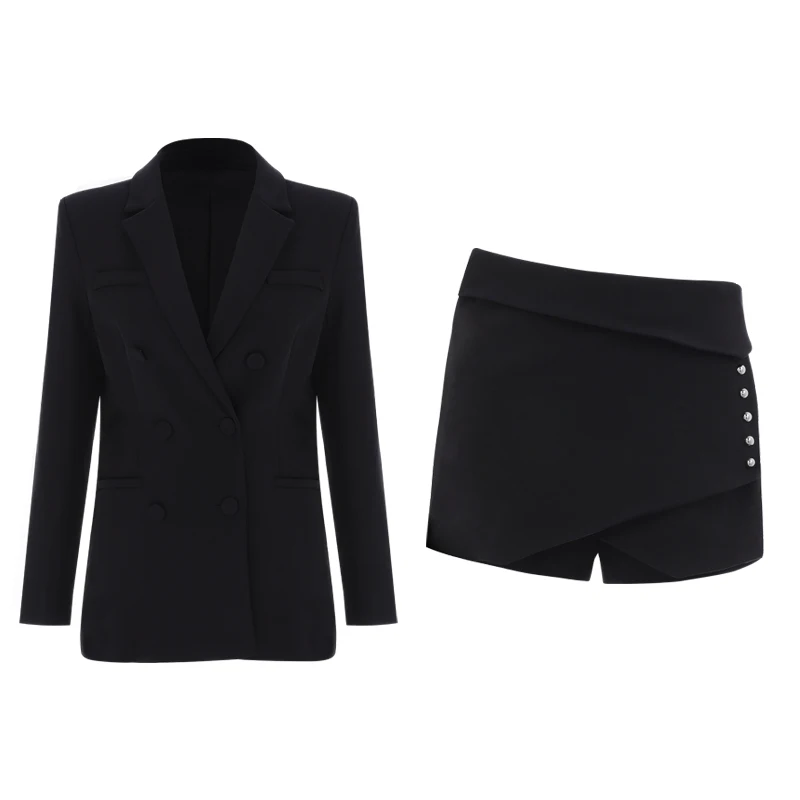 Женский офисный костюм Max Spri комплект из 2 предметов пальто с длинными рукавами и