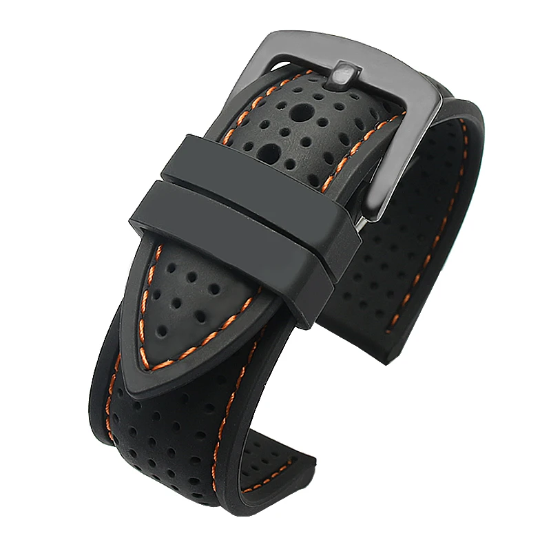 

2022 NEW New Breathable Silicone Sports Band for hua-wei Sam-sung watchband 20mm 22mm rubber strap for Mido- T-issot O-mega