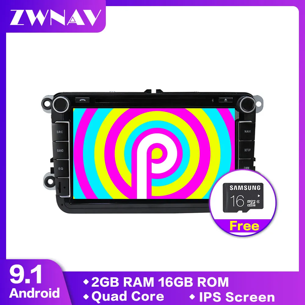 Автомобильный DVD плеер с GPS радио Android 9 2 din стерео для Volkswagen VW golf 6 passat b6 B7 Touran polo Tiguan