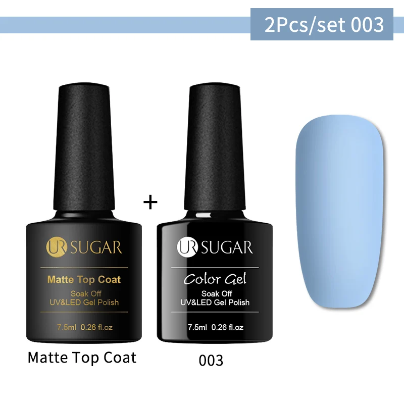Set 3 Ur Sugar 7,5 мл матовый Гель-лак цветной УФ-гель для ногтей матовое верхнее покрытие замачиваемый УФ светодиодный Гель-лак для ногтей Гель-лак гибридный - Цвет: Set 3