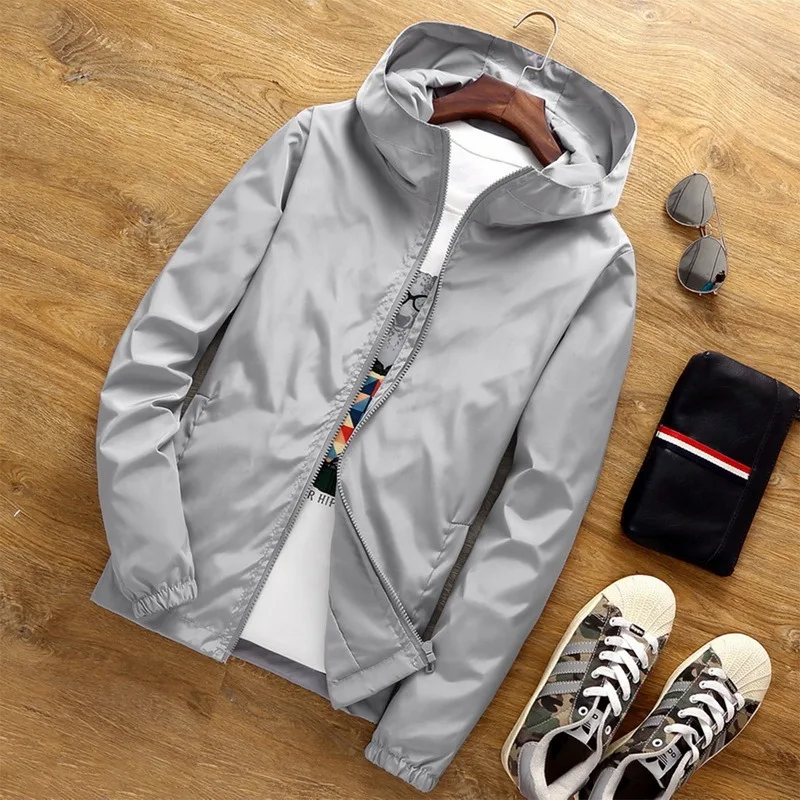 

Men's Jacket Spring Fall Fashion Print Slim Top Men's Casual Baseball Bomber Zipper Jacket Men's Jacket Large Size 7XL