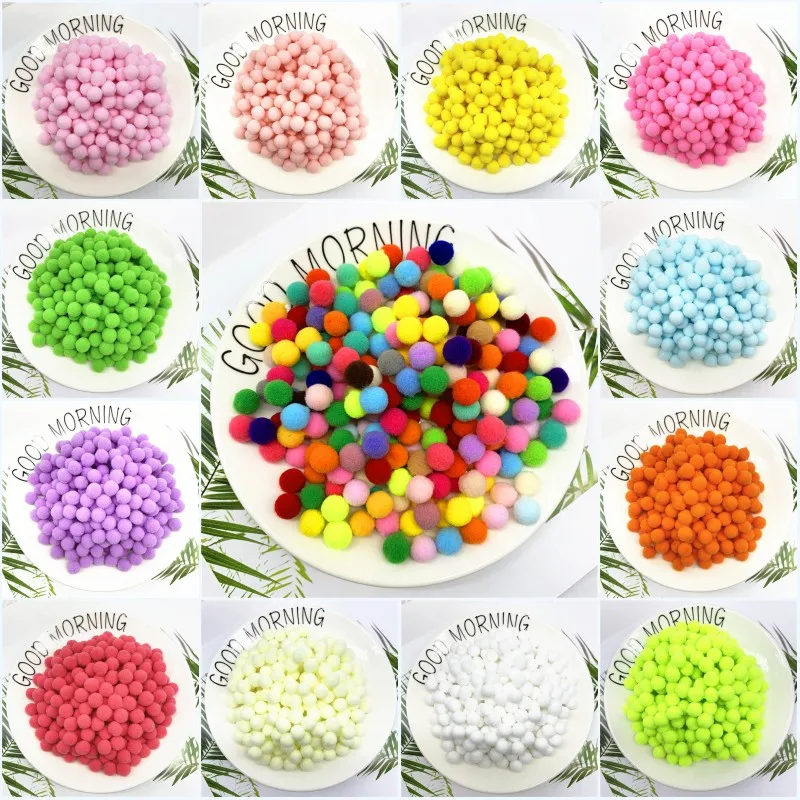 300 шт./пакет 10 мм многоцветных помпонов шары для рукоделия вечерние украшения