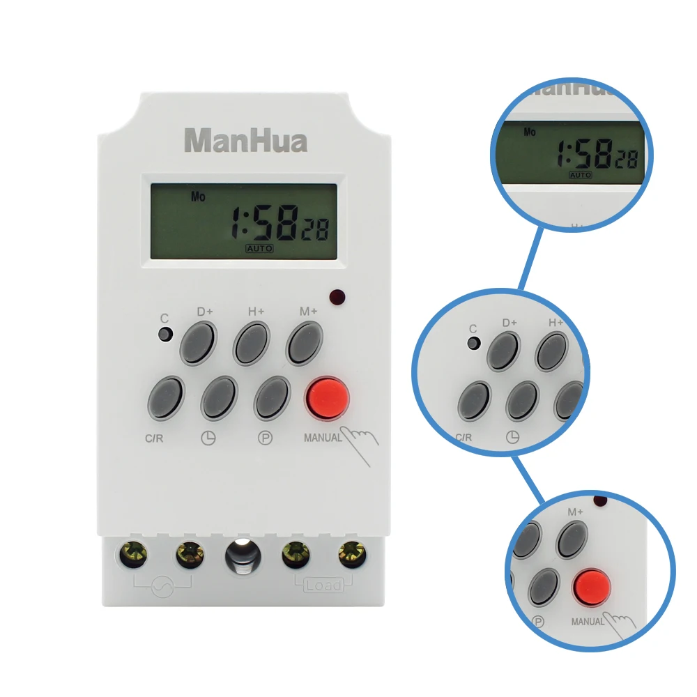 Manhua 25A 220V MT316 самые лучшие продавая продукты промышленный цифровой микро программируемый таймер