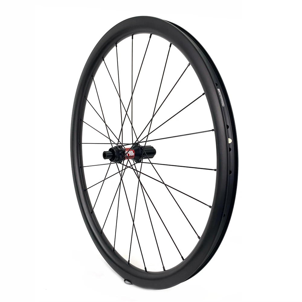 Элитные гравия дисковый тормоз велосипед углеродное колесо 32*35 мм 700c бескамерный