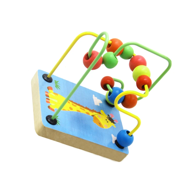 Детский Красочный Деревянный Мини-лабиринт с бусинами математическая игрушка