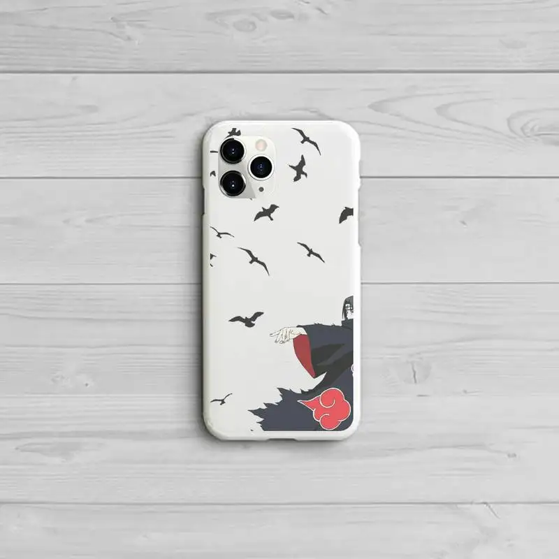 

Japan Naruto Anime akatsuki Sasuke Phone Case Candy Color for iPhone 11 12 pro XS MAX 8 7 6 6S Plus X 5S SE 2020 XR