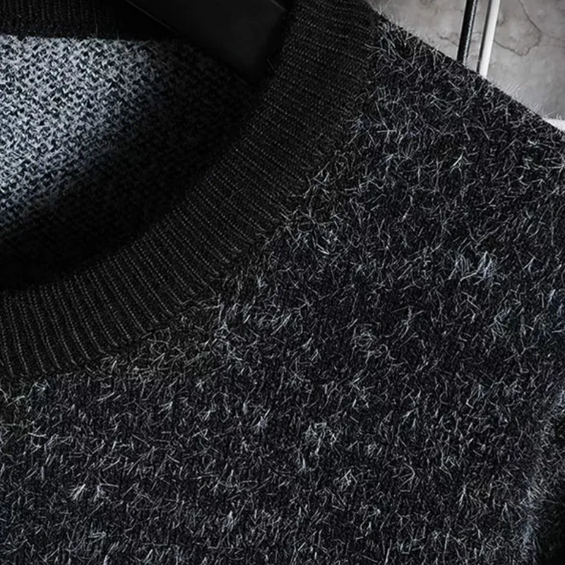 

Men Pullovers Plus Size 3XL Winter Fleece Male Sweaters New Arrival Streetwear Korean Trendy Ulzzang Chic Warm Casual Cozy Daily