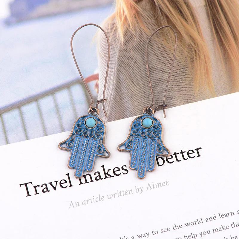 Картер Лиза Индийский Племенной ржавый колокольчик филигранные Висячие серьги