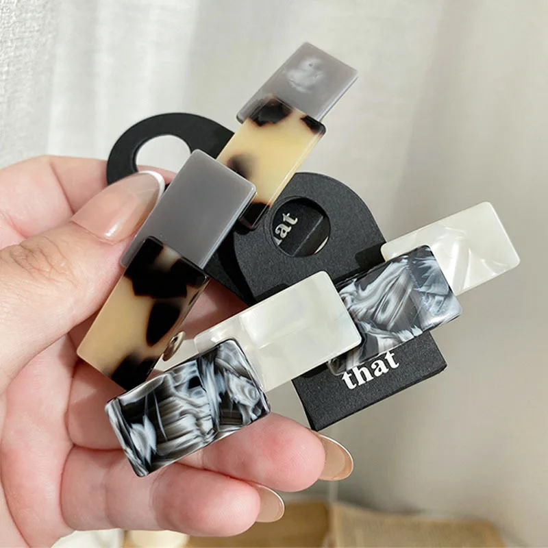 

Модные ацетатные геометрический принт заколки для волос для женщин с повязкой на голову для девочек красивые заколки для волос аксессуары ...