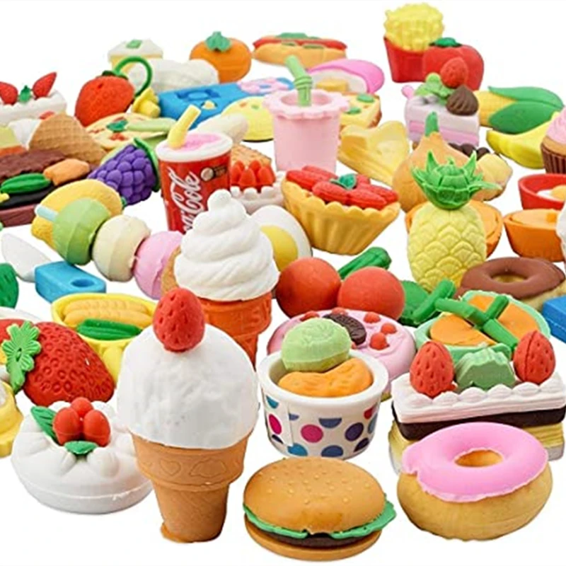 Ластик детский со съемным Изображением Животных 60 шт. | Канцтовары для офиса и