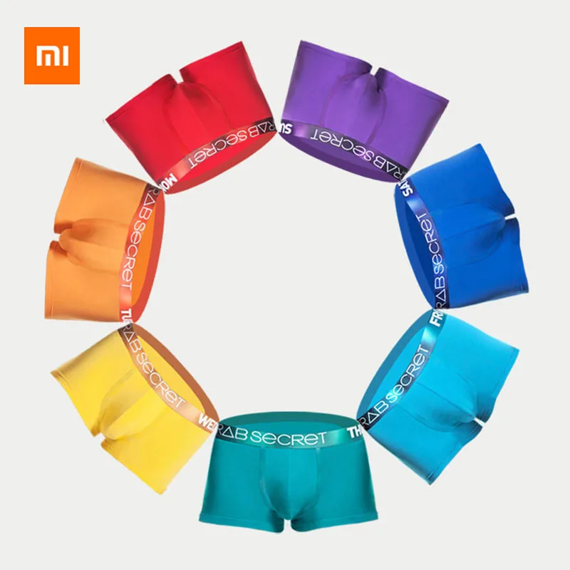 7 шт. Xiaomi Youpin Краб секретная пара недели трусики Подарочная коробка близость и лазер для кожи ремень цвет яркий цвет совпадающий подарочный пакет