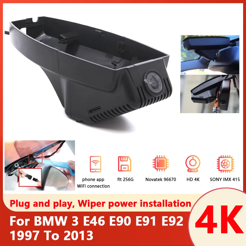 

Car Driving Recorder Easy to install For BMW 3 E46 E90 E91 E92 1997 1998 1999 ~ 2013 Car DVR Wifi Video Recorder Dash Cam Camera