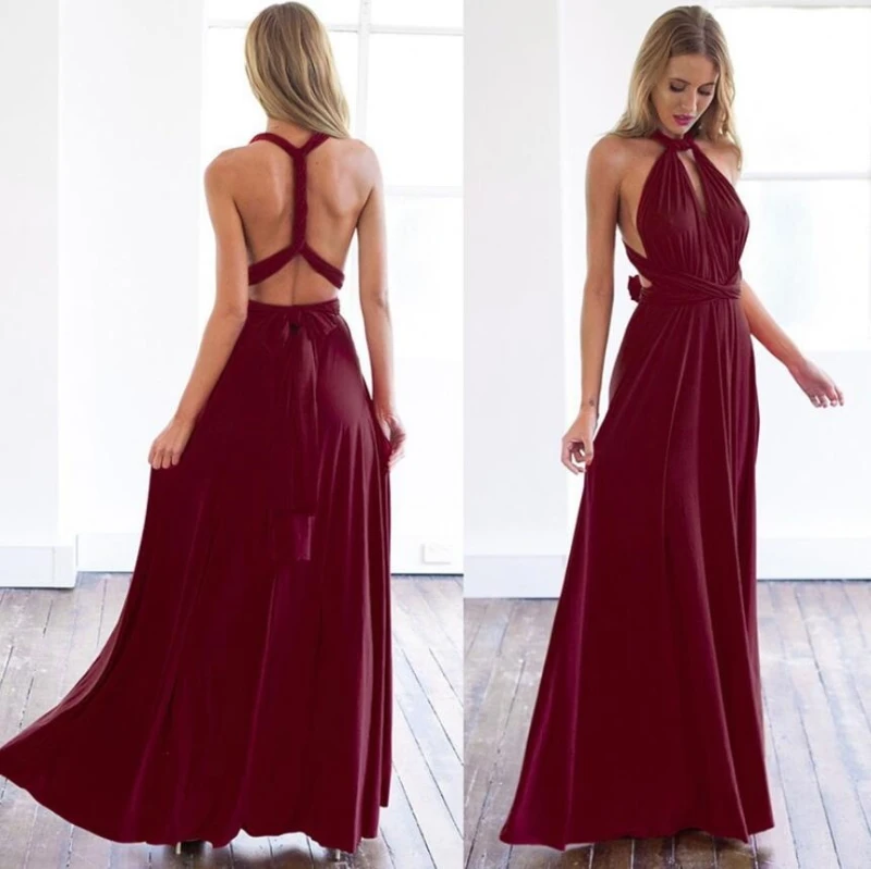 Для женщин с v образным вырезом Пикантное Плиссированное низким на спине пол