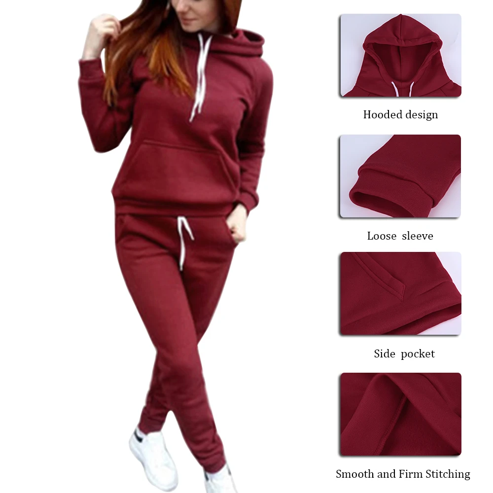 

Women Clothes Set Warm Autumn Female women tracksuit 2 piece set winter clothes for women Warm Sport Suit