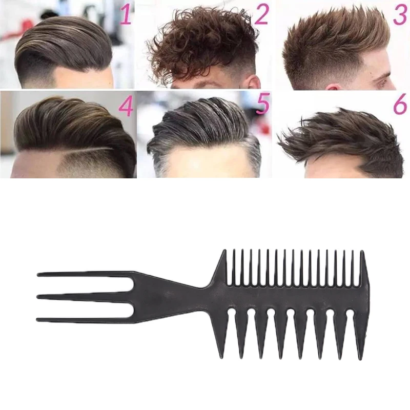 

Big Teeth Double Side Tooth Combs Barber Hair Dyeing Cutting Coloring Brush Fish Bone Shape Hair Brush Man Hair Styling Tool