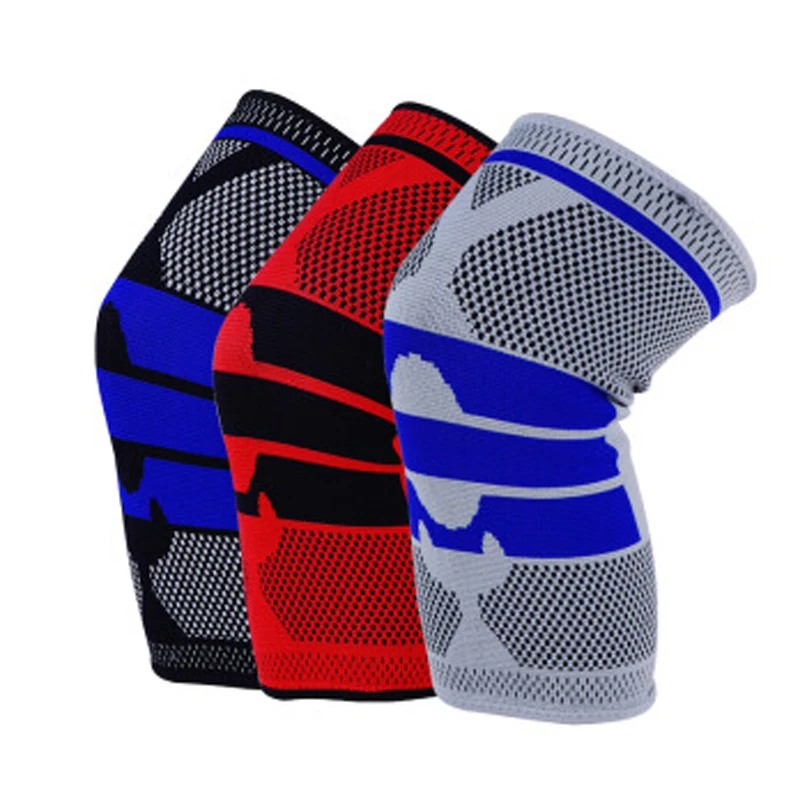 

1 PCS Silicone Padded Knee Pads Supports Brace Basketball Fitness Meniscus Patella Protection Kneepads Sports Safety Knee Sleeve