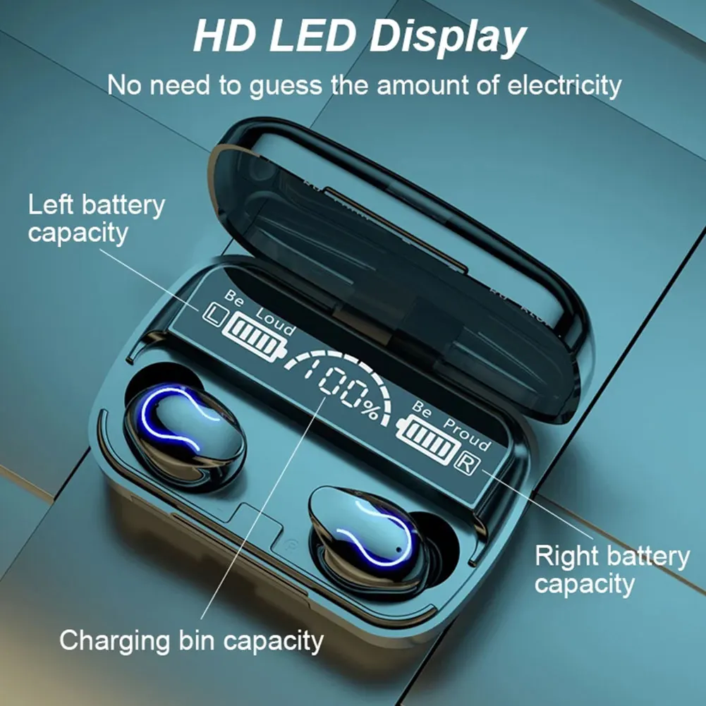 

Q32 Bluetooth Headphones 5.1 Wireless Earphones In-Ear Touch Control Headset IPX7 Waterproof Sports Earbuds With With Microphone