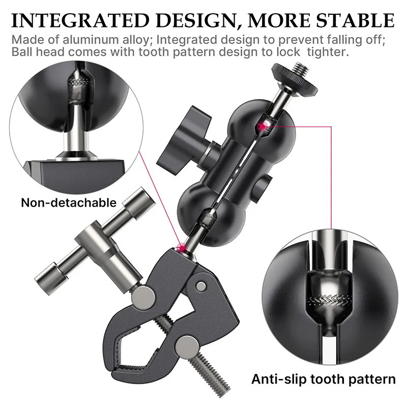 Металлический Супер Зажим для камеры UURig с шариковой головкой зажим Волшебная