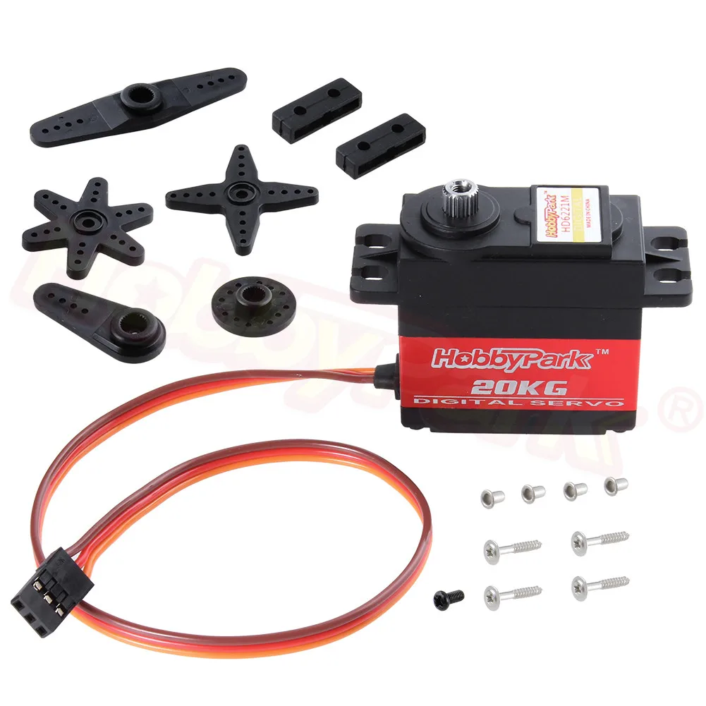Цифровой серводвигатель Hobbypark с высоким крутящим моментом 20 кг все металлические