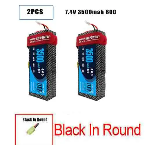 DXF 2 шт батарея lipo 2S 3S 7000mah 3500mah 11,1 V 5200mah Hardcase 100C 200C 11,1 V 2700mah 30C для дрона вертолета 1/8 RC автомобиля - Цвет: 2PCS3500HARDBLACK