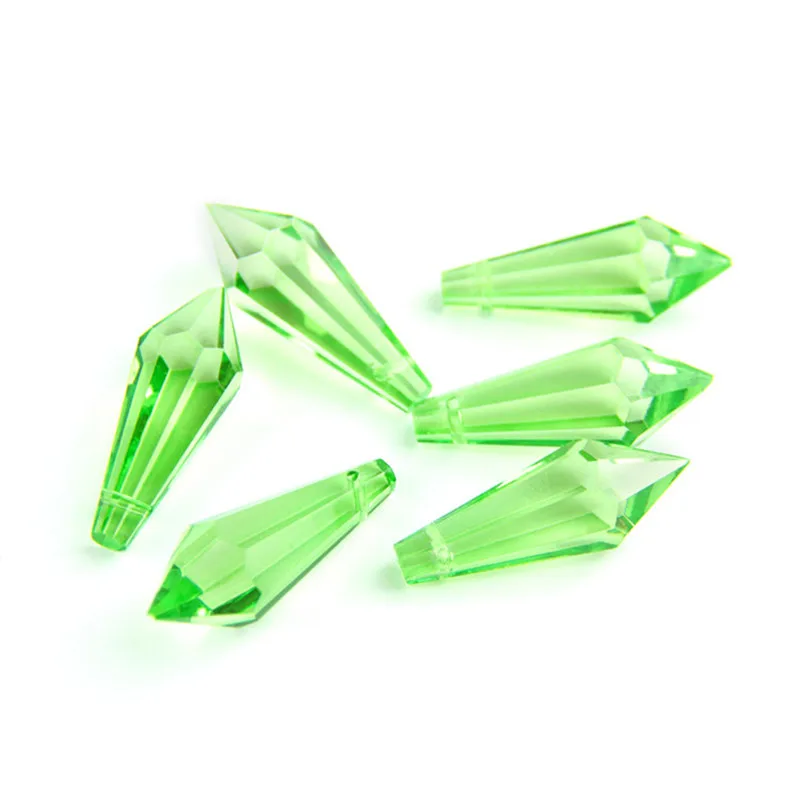 38 мм смешанный цвет хрустальная сосулька висячая люстра части стеклянная призма Обрезка освещение кулон для украшения дома