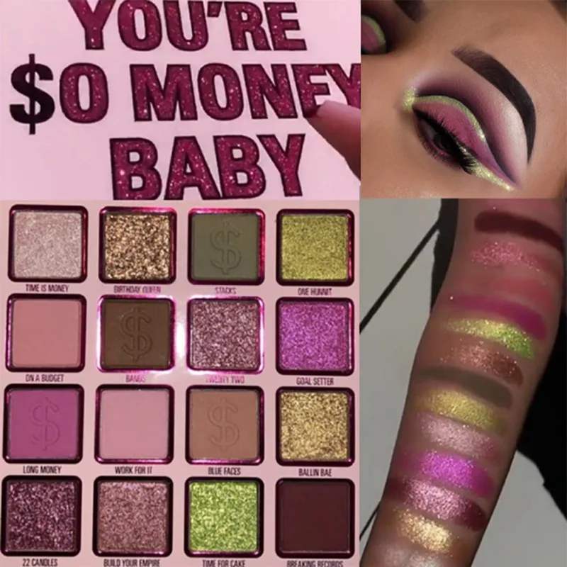 Палитра теней для век с матовым блеском пудра синими тенями палитра телесного