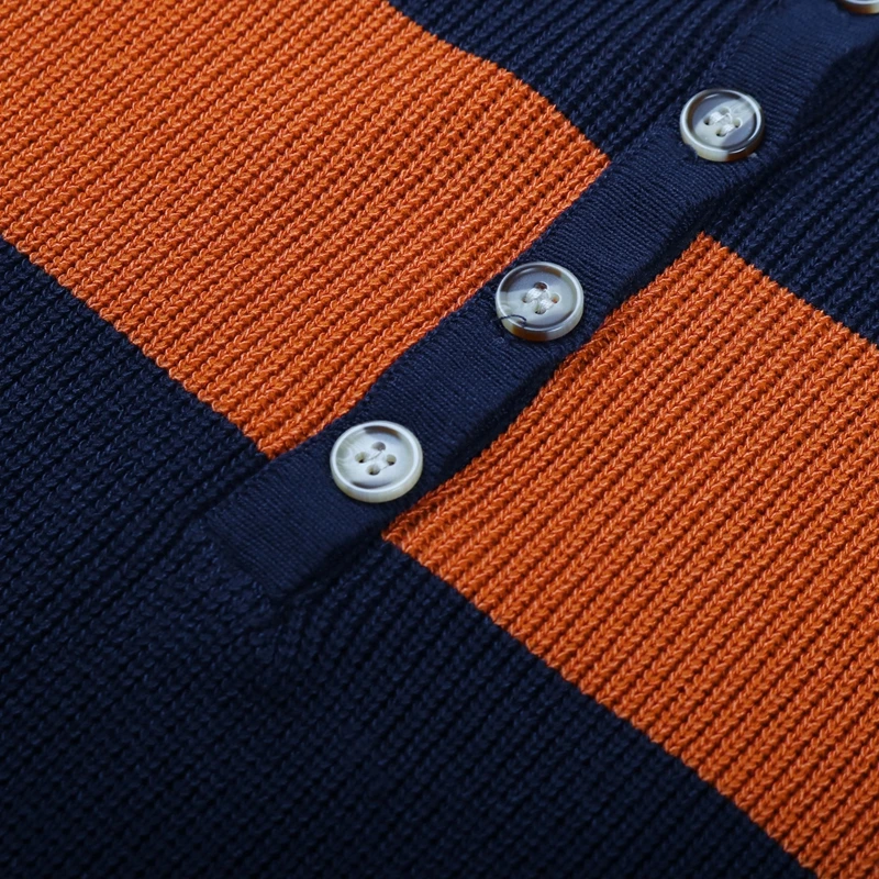 

Turn Down Collar Striped Jumper Sweater Women Casual Full Sleeve Autumn Winter Knitted Pullovers Sweater Tops For Women New