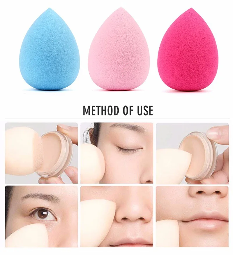 Комплект из 3 предметов в форме капли воды губка для Макияжа Косметический слойка