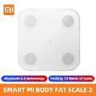 Смарт-весы Xiaomi Mi 2 Mijia, умные электронные весы 2 с ЖК-дисплеем, анализатор состава тела, для ванной