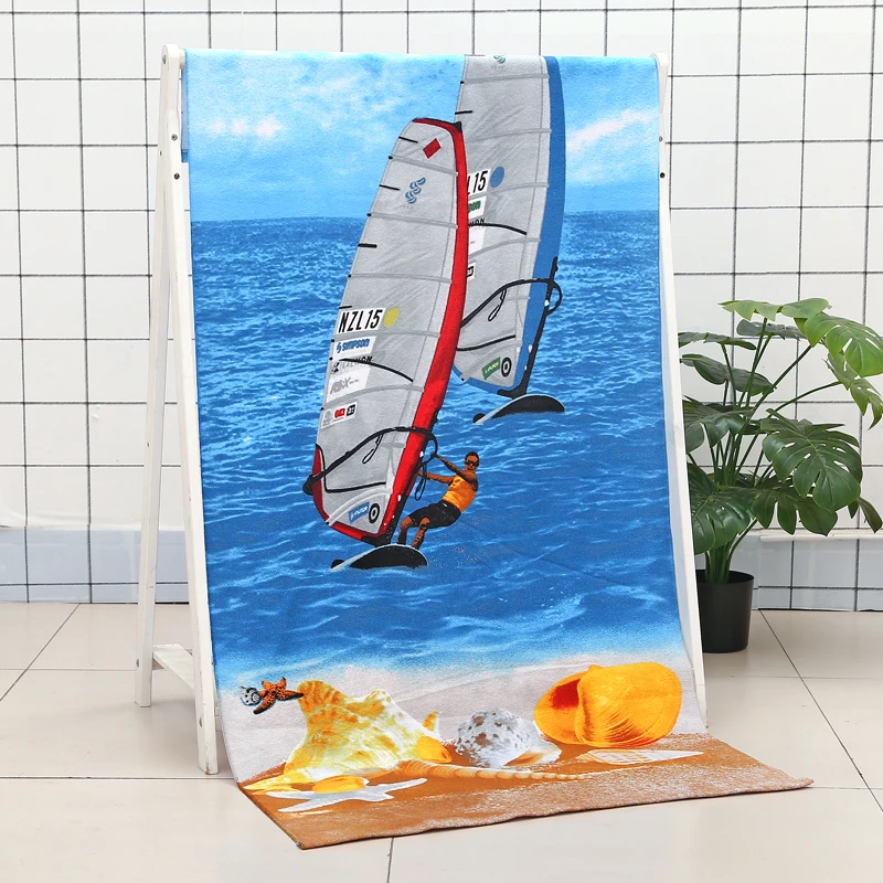 Быстросохнущие абсорбирующие Банные полотенца из микрофибры с принтом дельфина