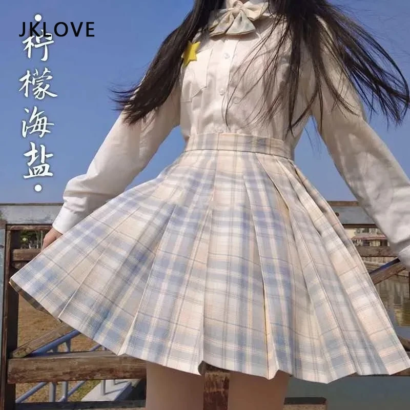 

Dance A-line 2021 Jk Skirts Uniform Plaid Skirt School Girl Short Skirt High Waist Black Pink Japanese School Women Clothes