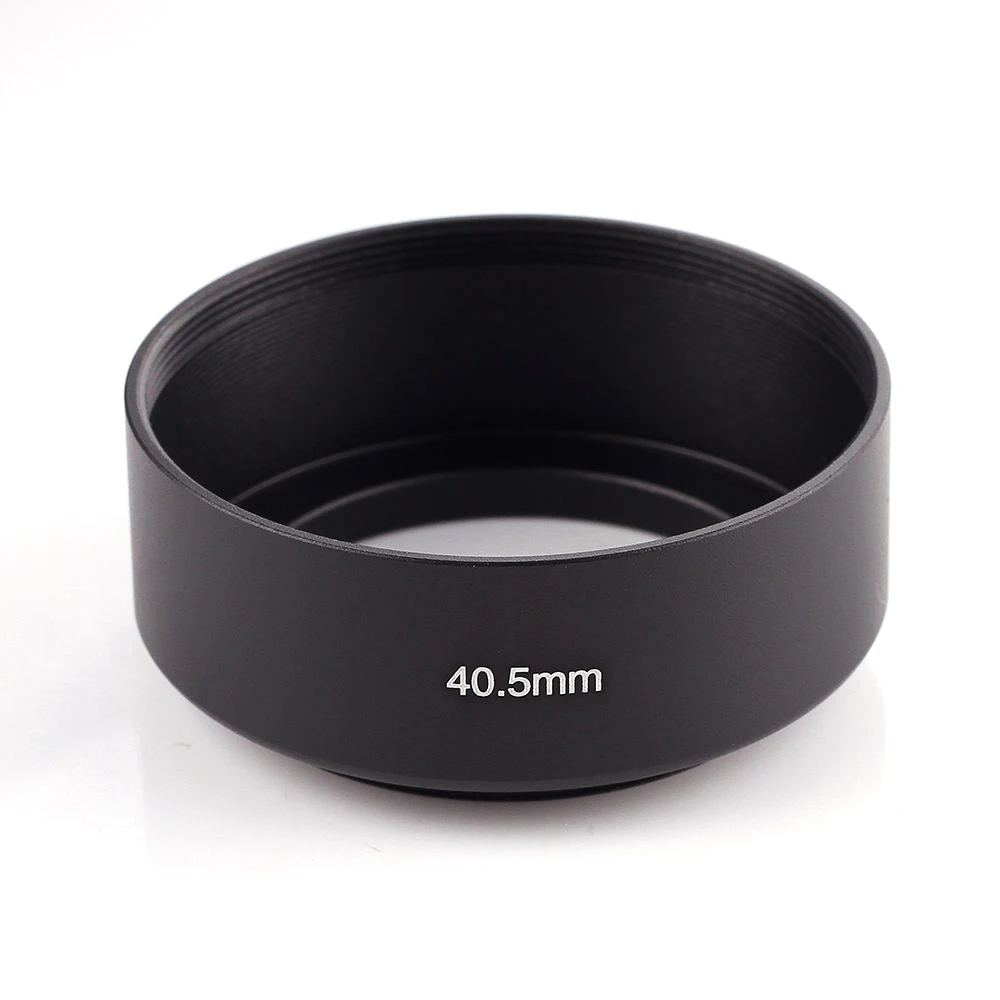 

For 40.5 Mm Back DSLR Camera Black Universal Metal Lens Hood Sunshade Screw In