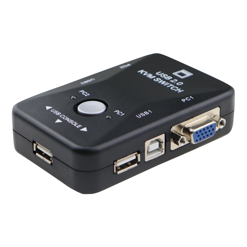 2 в 1 коммутатор USB 0 VGA KVM порта ПК монитор переключатель адаптер для компьютера