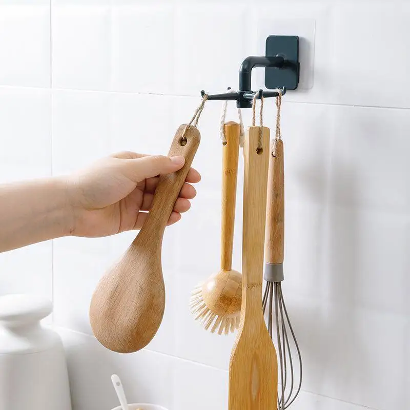 

Бытовая 360 градусов вращающийся держатель стойка лопатка для кухни ложка посуда Органайзер вешалка для ванной полотенца губка бесшовные кр...