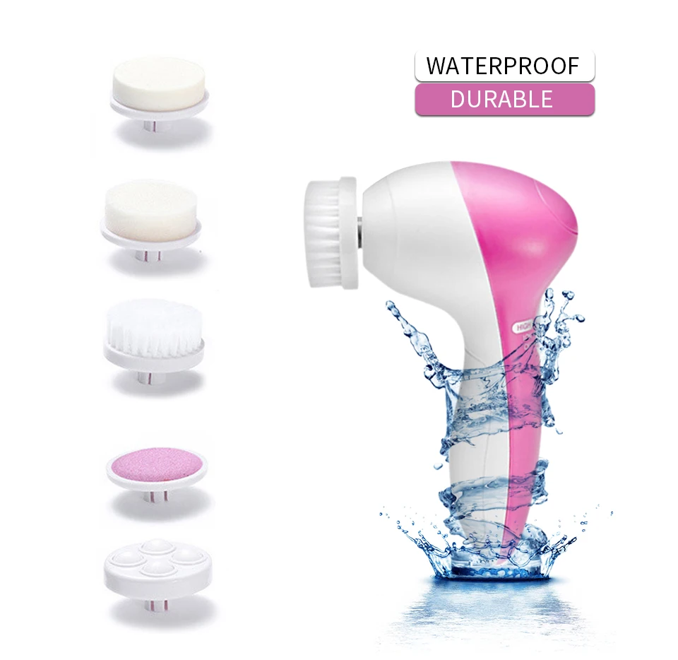 Электрическая щетка для чистки лица 5 в 1 машина очистки очиститель пор кожи