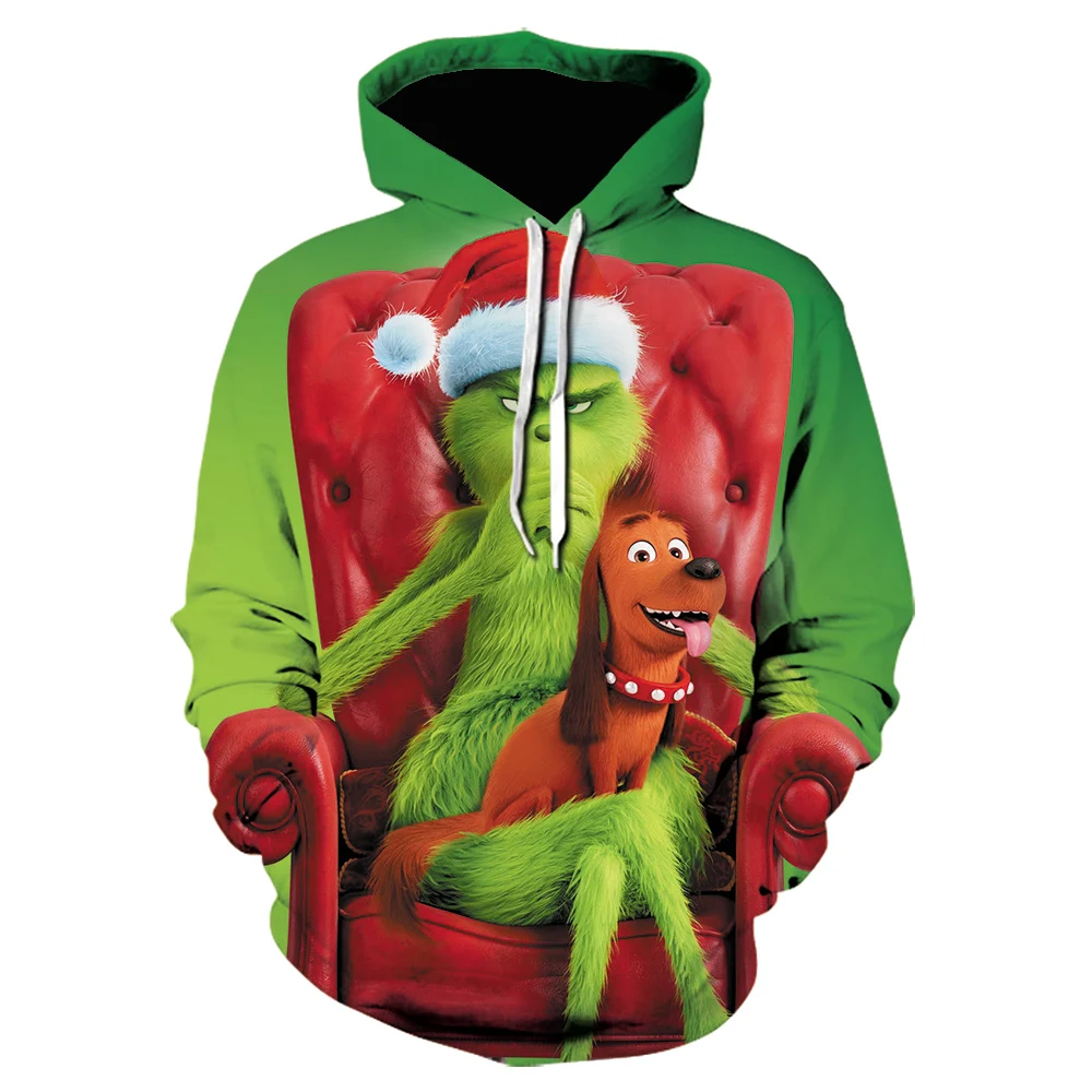 

Green Grinch Movie 3d Printed Hoodies Fashion Style Tracksuits Cartoon Teens Hoodie Anime Hip Hop SSweatshirt Casual Jacket