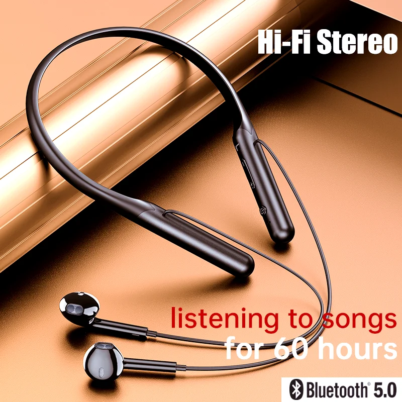 【 60 часов батарея Life】Bluetooth шейным Bluetooth с карты беспроводные наушники для бега
