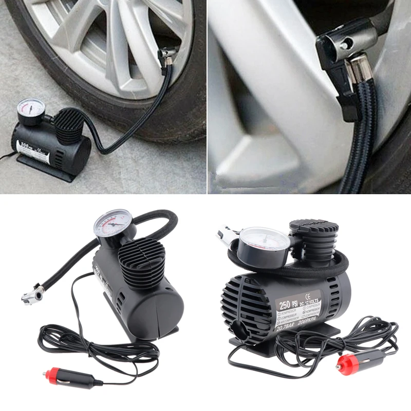 DC 12 V 300 фунтов/кв. дюйм Портативный воздушный компрессор для автомобиля